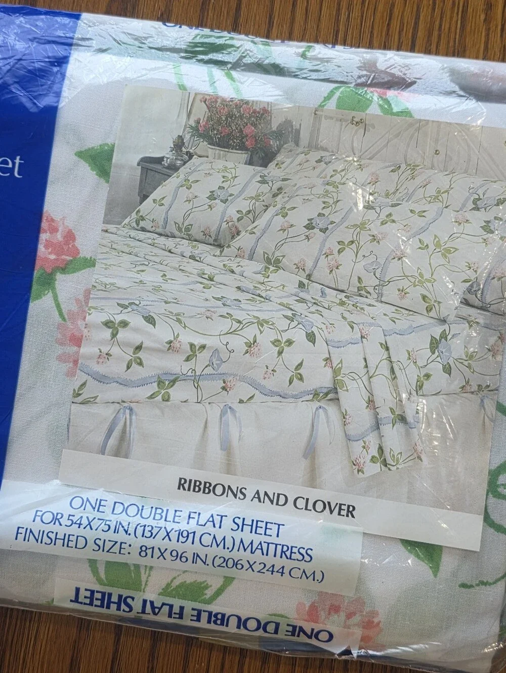 Vtg Danville By Dan River Sheet Set Double Flat & Fitted Floral NOS Made In USA